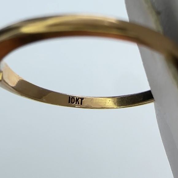 10k yellow gold sapphire and diamonds ring - Picture 6 of 6